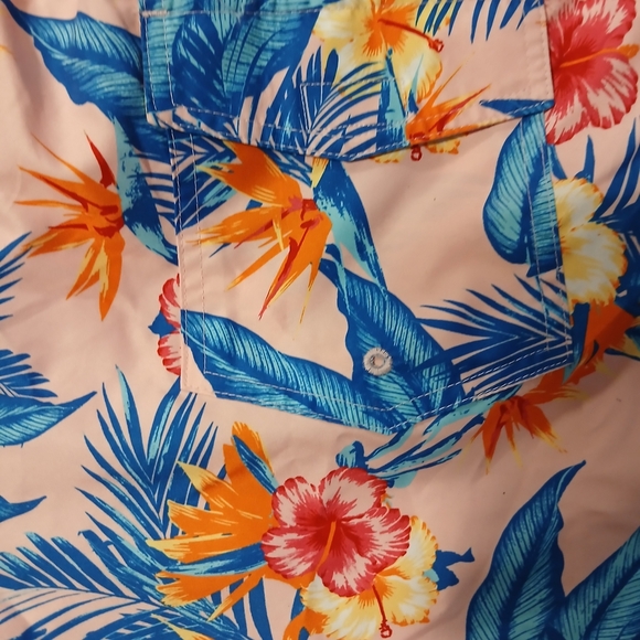 Club Room‎ Pink and Blue Swim Trunks Vibrant Floral Design - Picture 4 of 6